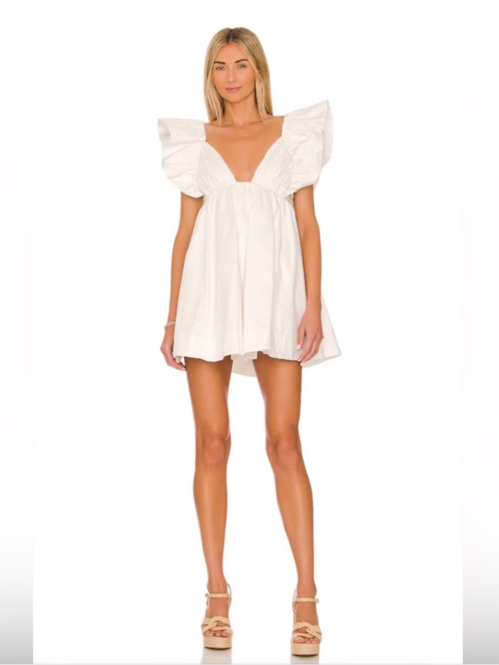 For Love and Lemons Clementine Mini Dress in white